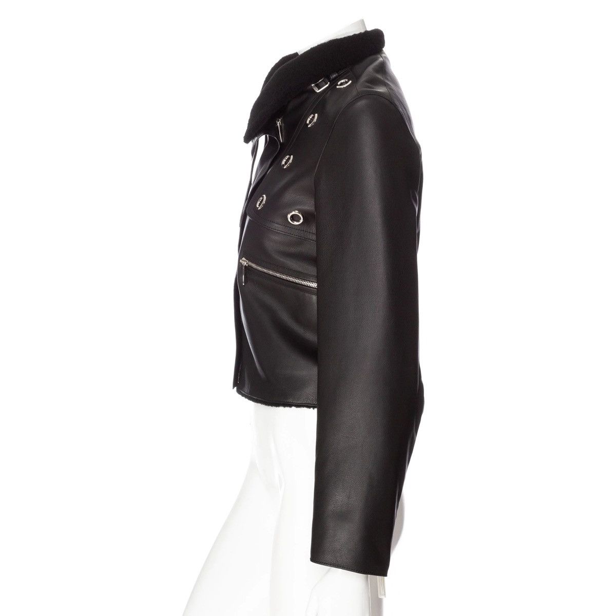 Hermes Hermes Shearling Cropped Leather Jacket Size XS / US 0-2 / IT 36-38 - 4 Thumbnail