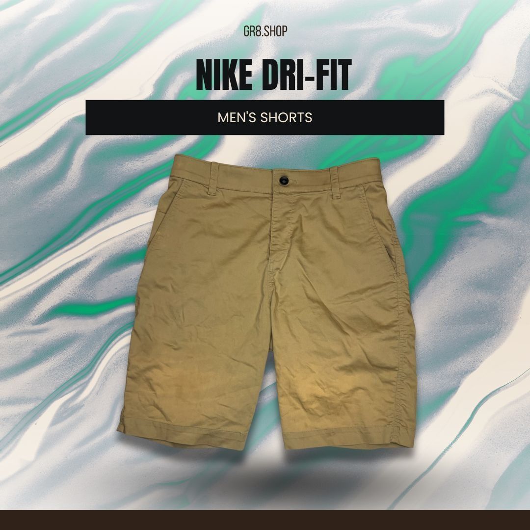 Nike Nike Dri-Fit Mens Khaki Shorts Size M Standard Fit Lightweig Size US 30 / EU 46 - 1 Thumbnail