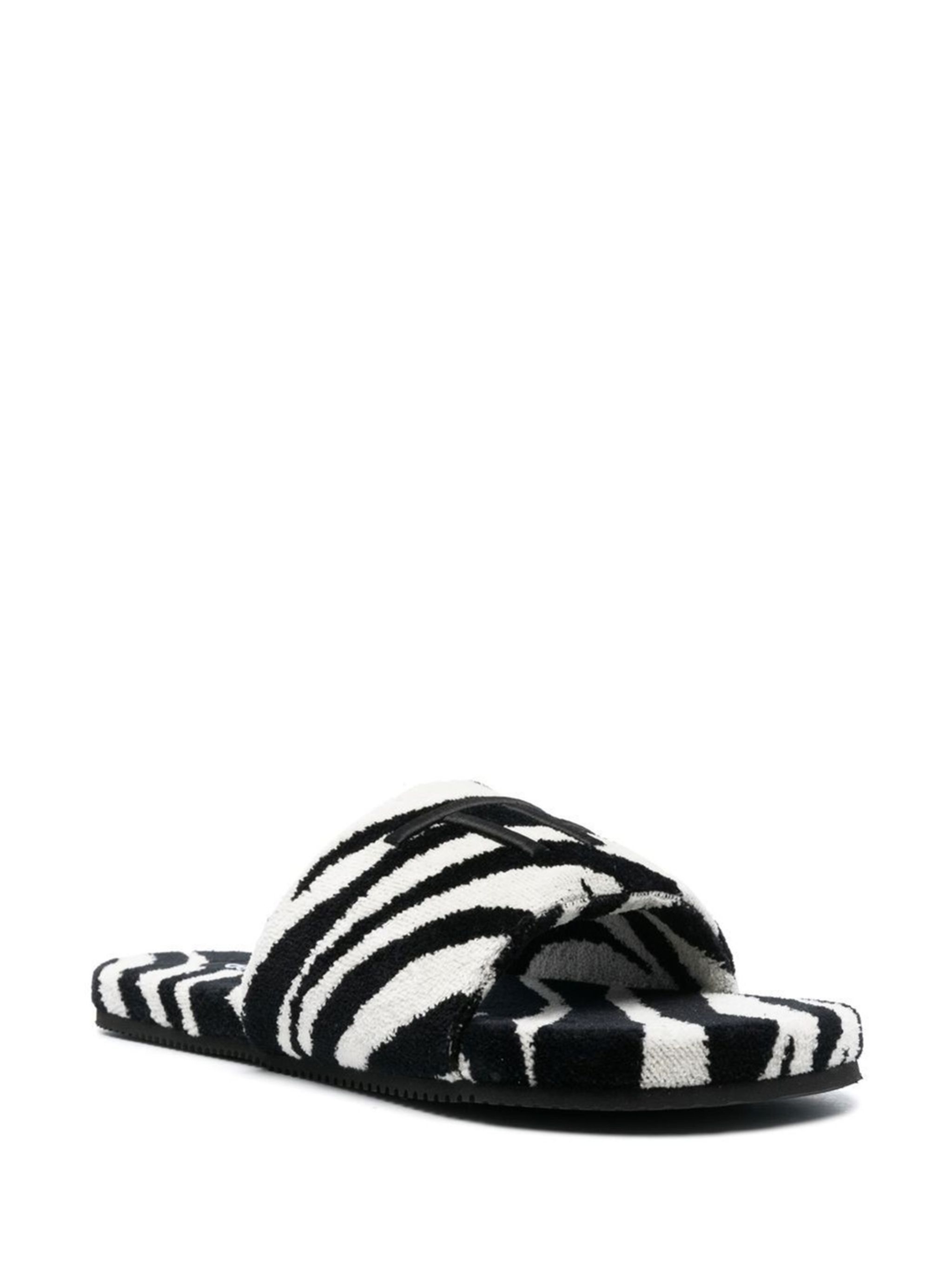 Tom Ford o1loc1c0924 W3162 Slides in Black/White Size US 11 / IT 41 - 2 Thumbnail