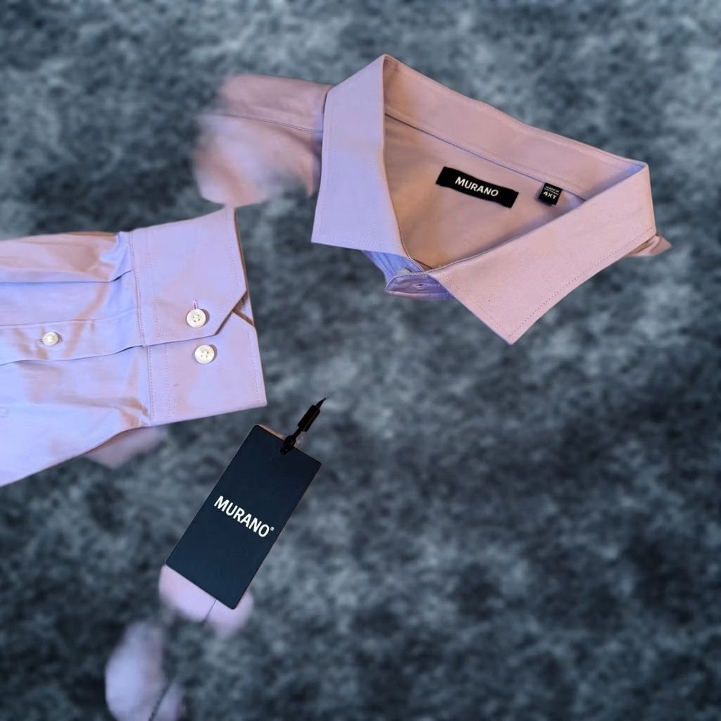 Murano Murano Liquid Luxury Dress Shirt Mens 4XT Lavender Stretch Long Sleeve Tall NWT Size 48R - 1 Thumbnail