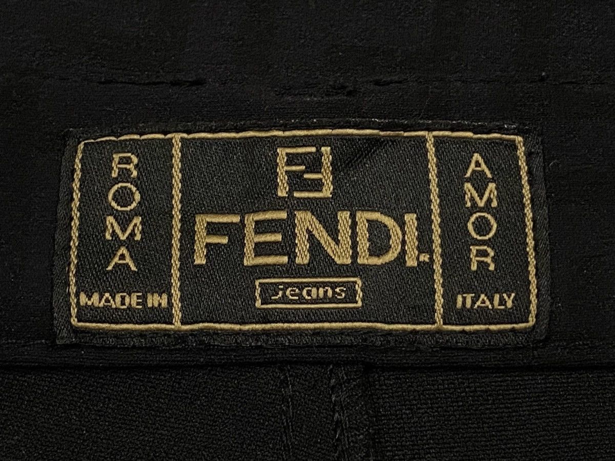 Fendi Vintage Fendi Zucca Monogram Stretch Black Pants Size 25" / US 0 / IT 36 - 11 Thumbnail