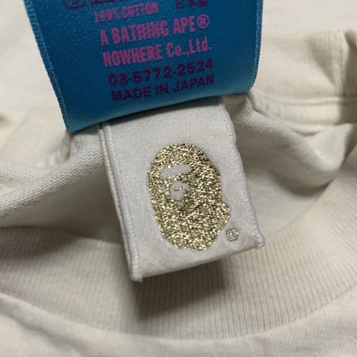 Bape Bape Large Ape Face Camo White Tee A Bathing Ape Vintage Size US L / EU 52-54 / 3 - 8 Thumbnail
