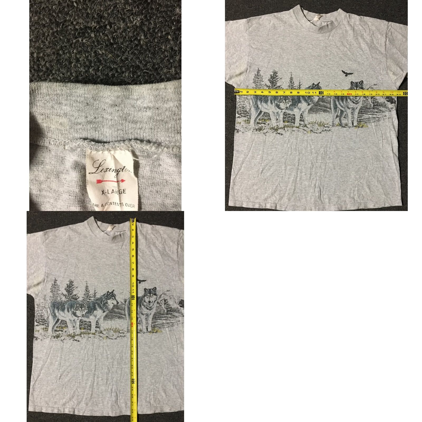 Vintage VINTAGE Wolf Faded Shirt XL USA Nature Animal Art Grunge Biker Trucker 80s 90s AOP Mens T-Shirt Gray Short Sleeve USA American Rockabilly 80s 90s Size US XL / EU 56 / 4 - 8 Thumbnail