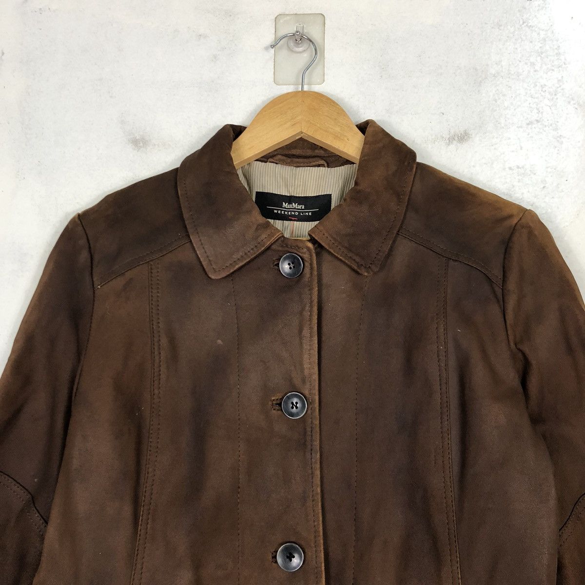 Other Max Mara Weekend Line Suede Leather Coat Size US M / EU 48-50 / 2 - 2 Thumbnail