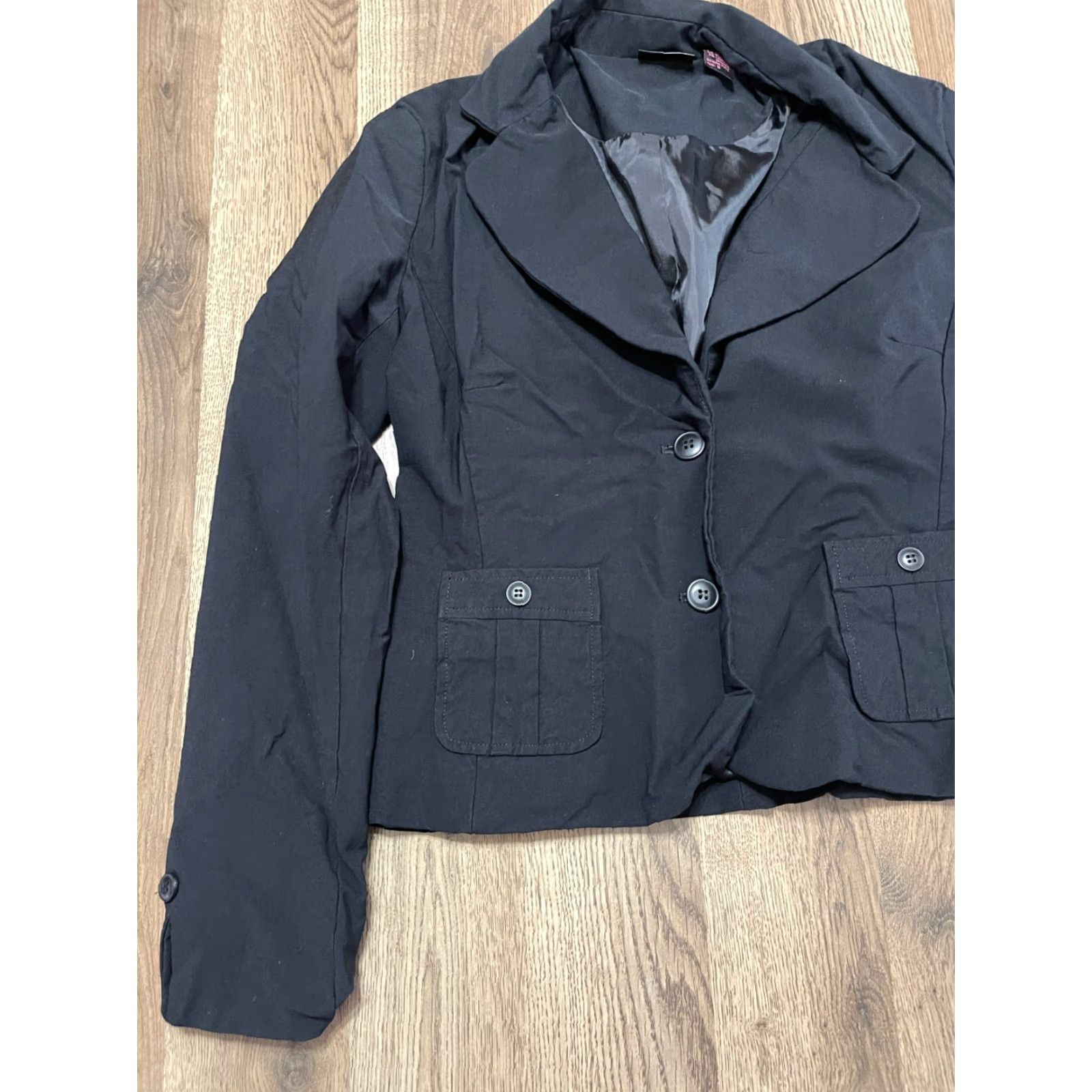 Vintage Newport News Blazer, Women's Size 8, Black, Front Pockets, Casual, Regular Fit, Jacket Size M / US 6-8 / IT 42-44 - 3 Thumbnail