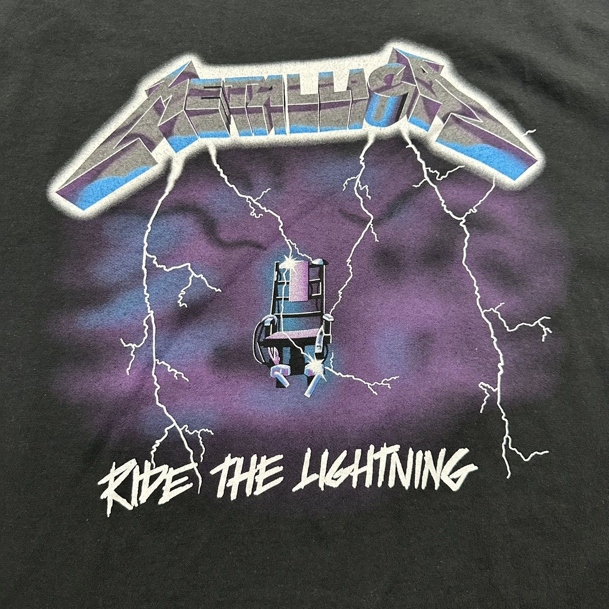 Metallica × Vintage Black Lighting Metallic Tee Size US XL / EU 56 / 4 - 2 Thumbnail