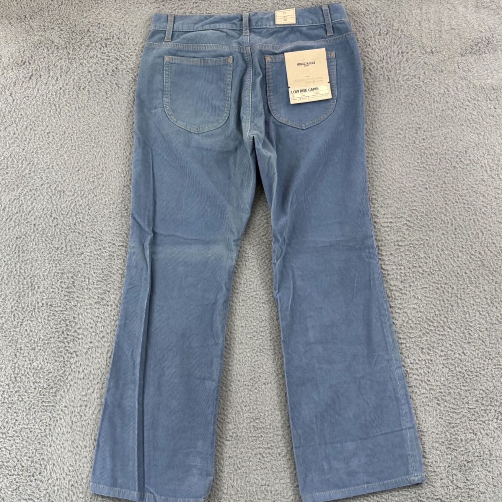 Gap VINTAGE Gap Pants Womens 12 Blue Corduroy Low Rise Capri Straight Slim Y2K NWT Size 34" / US 12 / IT 48 - 6 Thumbnail
