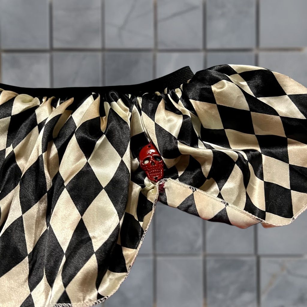 Vintage Amscan Harley Quinn Tutu Skirt Women Costume Plaid Size 42" / US 20 - 1 Thumbnail