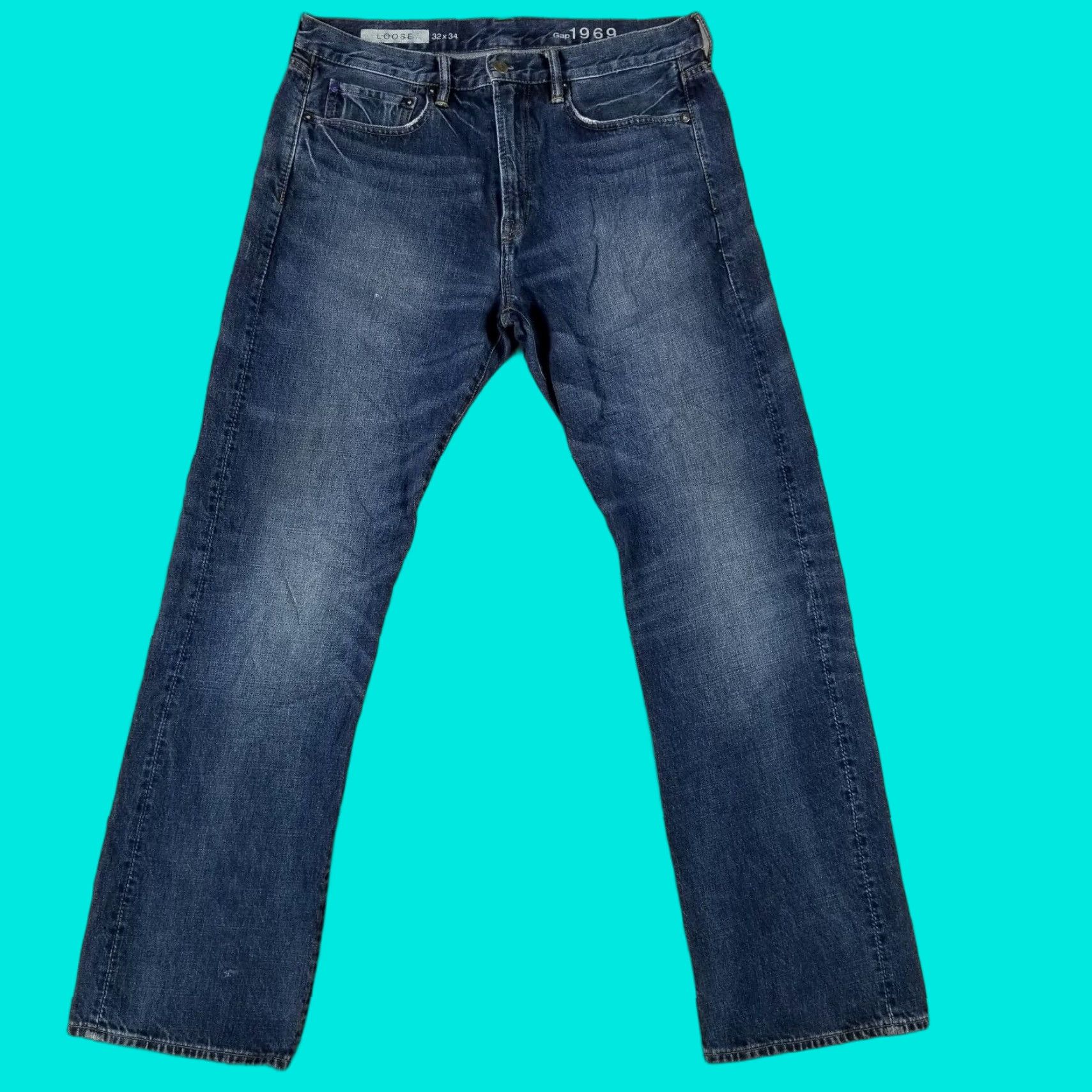 VINTAGE Gap Jeans 32x34 Loose Fit Baggy Old School Retro 2000s 