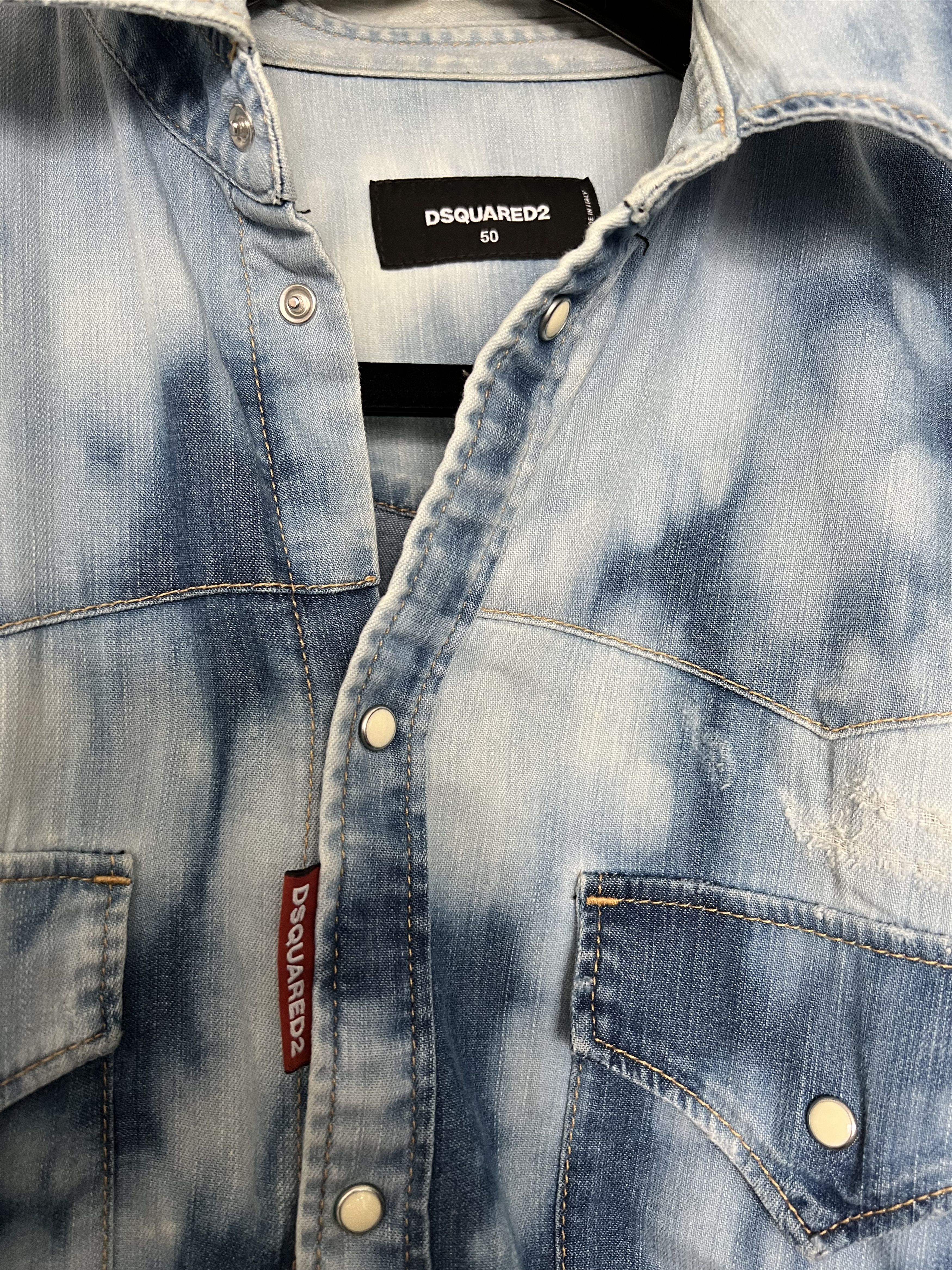Dsquared2 Dsquared2/ Denim Shirt/ Made in Italy Size US M / EU 48-50 / 2 - 2 Thumbnail