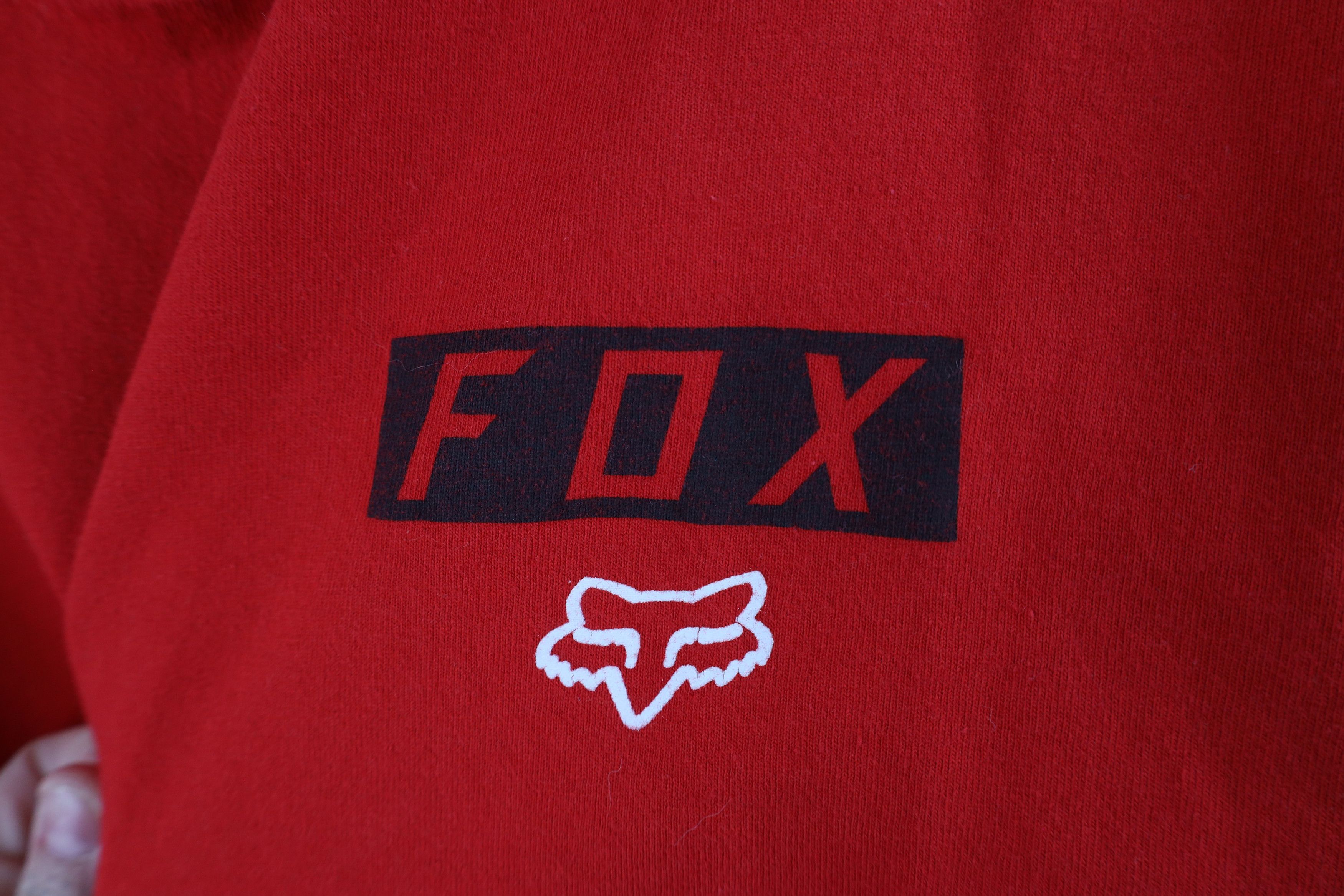 Fox Racing × Vintage Vintage Fox Racing Spell Box Logo Short Sleeve T-Shirt Red Size US XL / EU 56 / 4 - 4 Thumbnail
