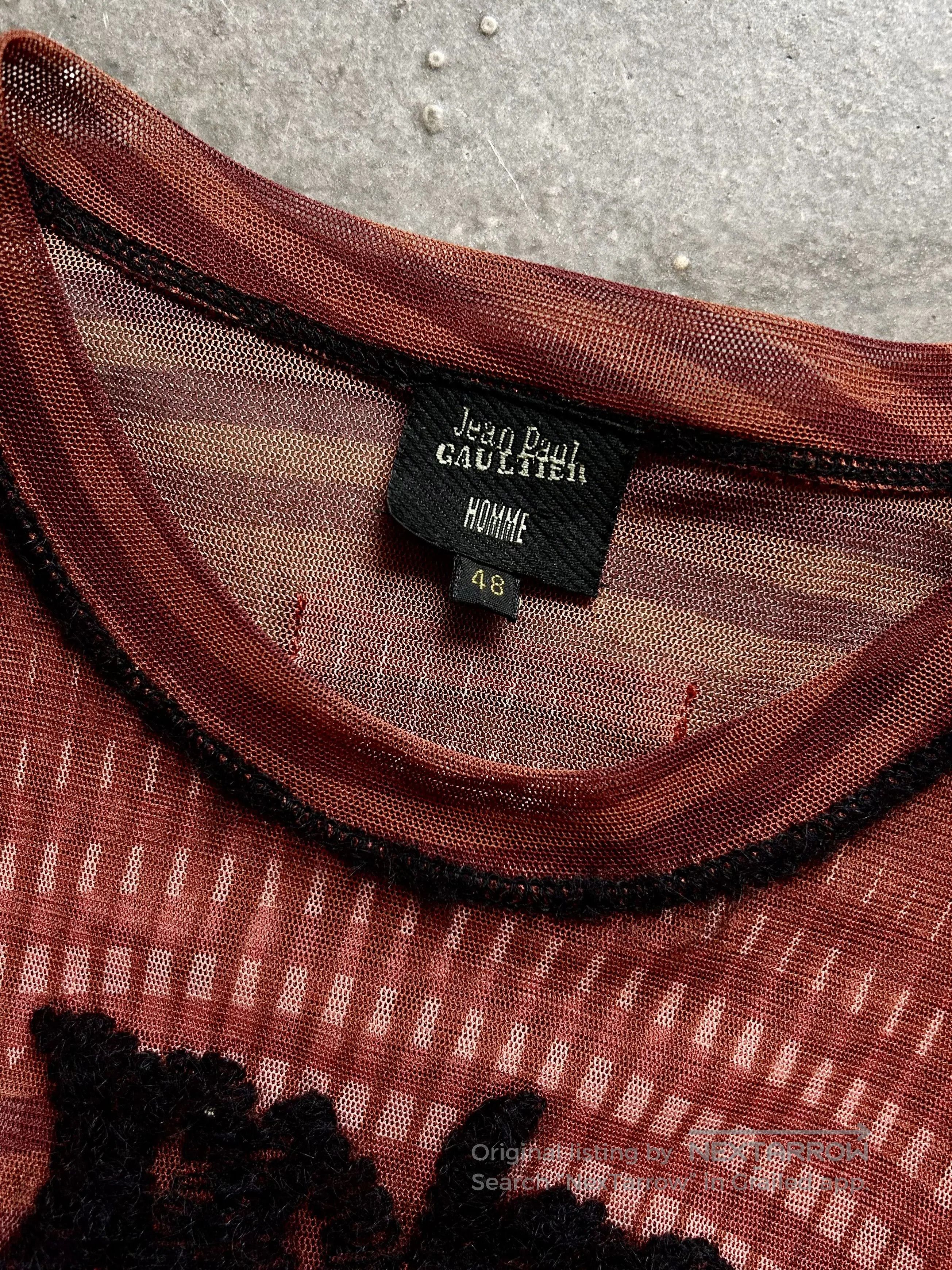 Jean Paul Gaultier Jean Paul Gaultier Sheer Long Sleeve Top. Size US M / EU 48-50 / 2 - 7 Thumbnail