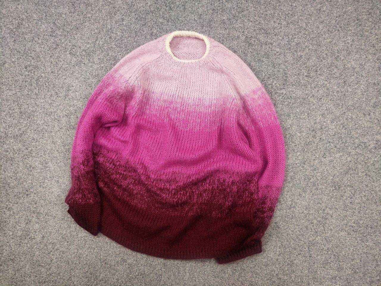 Handmade Vintage 90s Handmade Knit sweater Crew Neck Wool Blend Fuzzy Size L / US 10 / IT 46 - 3 Thumbnail