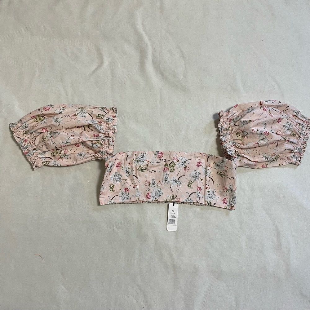 Other NWT New $145 WEWOREWHAT Coco Off-The-Shoulder Crop Top Size Size XL / US 12-14 / IT 48-50 - 9 Thumbnail