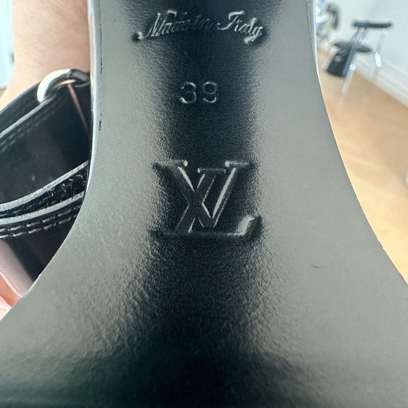 Louis Vuitton Louis Vuitton Black High Heel Sandals for Women -2508 Size US 8 / IT 38 - 9 Thumbnail