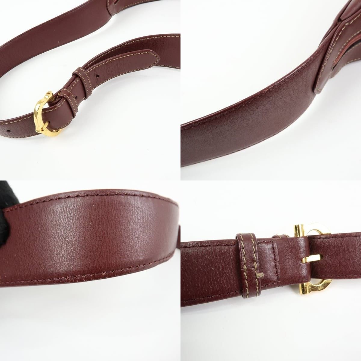 Cartier Must de Cartier Leather Shoulder Bag Burgundy Size ONE SIZE - 4 Thumbnail