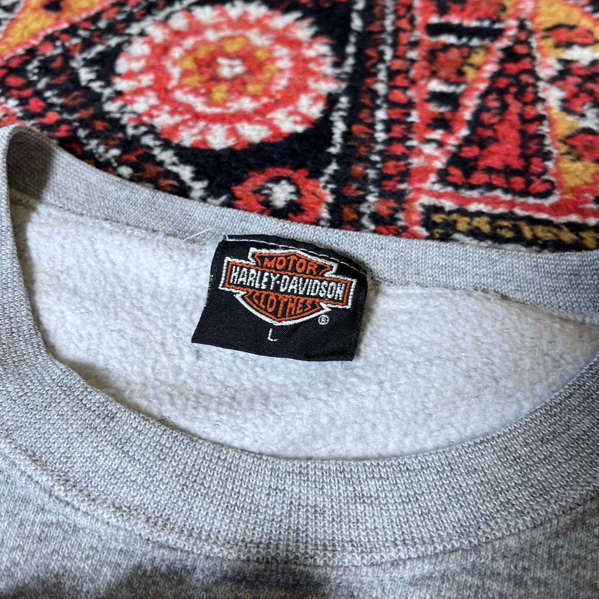 Vintage Vintage 1991 Streetwear 3D Print Harley Davidson Sweatshirt Size US L / EU 52-54 / 3 - 9 Thumbnail