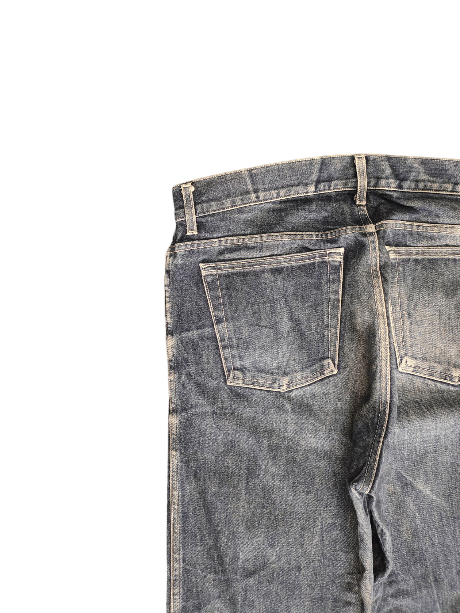 agnes b. Vintage 90s Agnes B. Homme Clawmark Faded Denim Jeans Size US 34 / EU 50 - 16 Thumbnail
