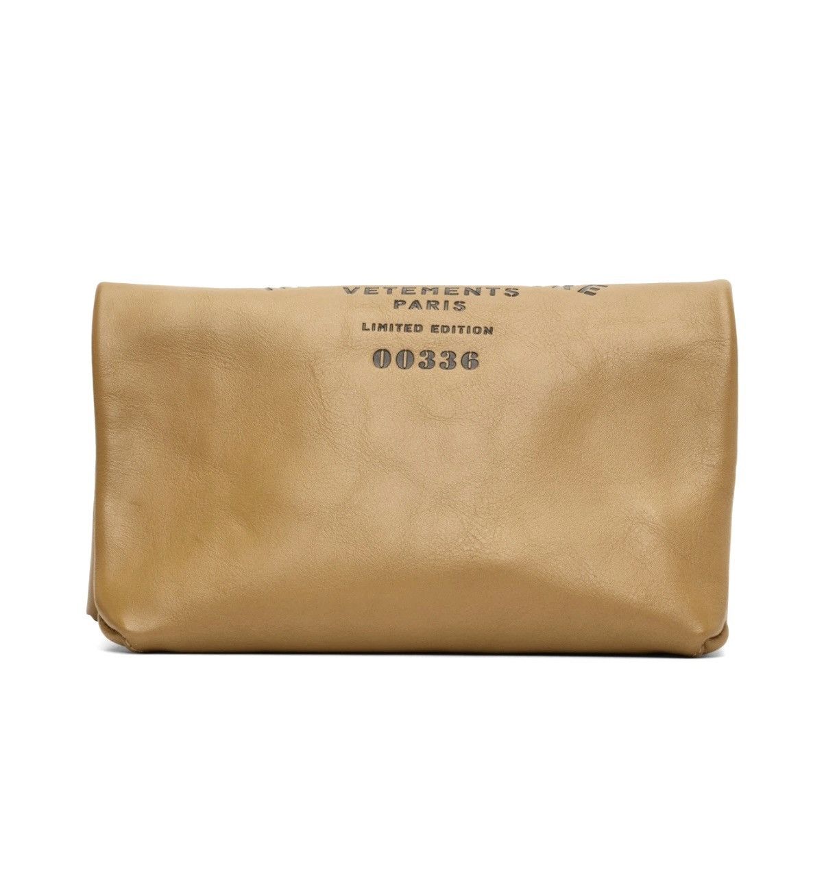 Vetements Vetement Couture Leather Paperbag Clutch Bag, 2019 Size ONE SIZE - 10 Thumbnail