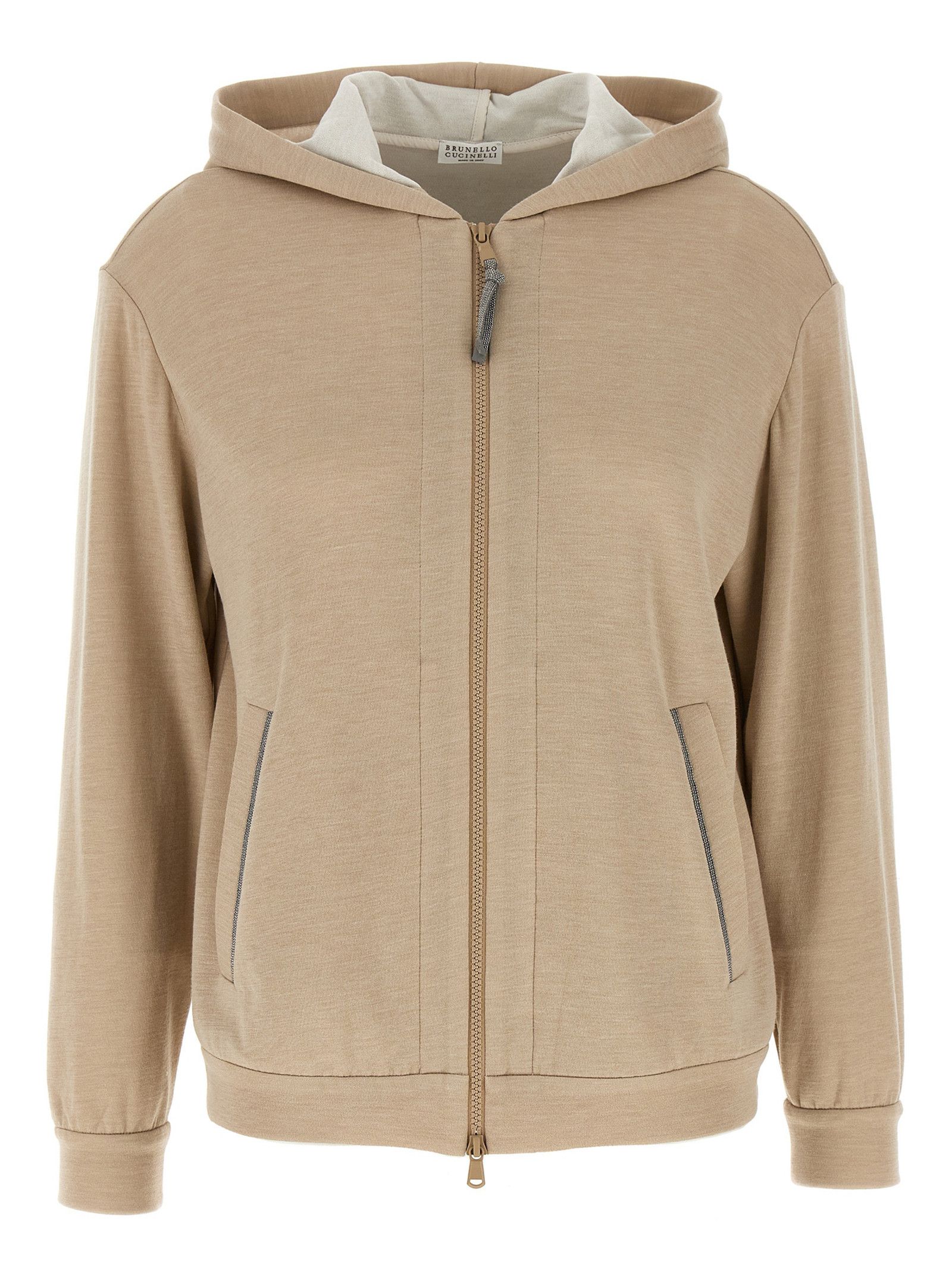 Brunello Cucinelli 'Precious Zipper Pull' hoodie Size S / US 4 / IT 40 - 1 Thumbnail