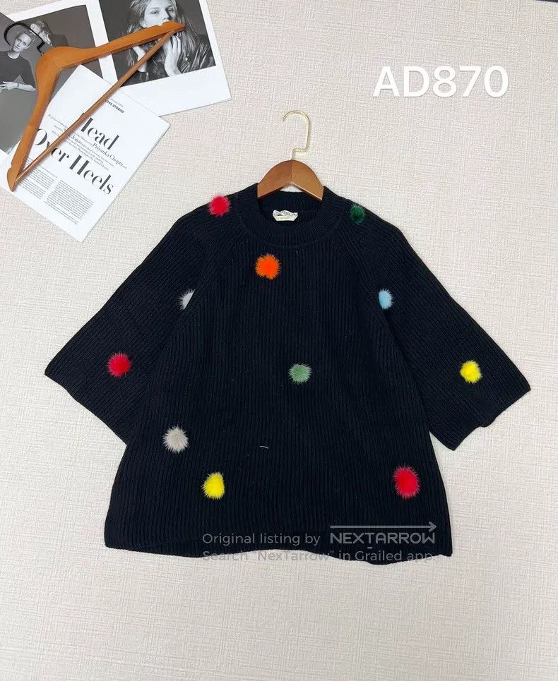 Fendi Fuzzy Cashmere Knit Sweater