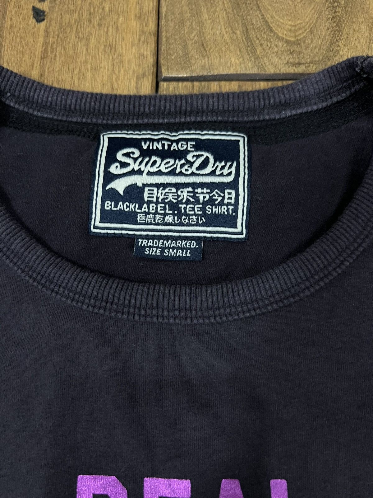 Japanese Brand × Superdry Super Dry Black Label Tee Shirt Size US S / EU 44-46 / 1 - 4 Thumbnail