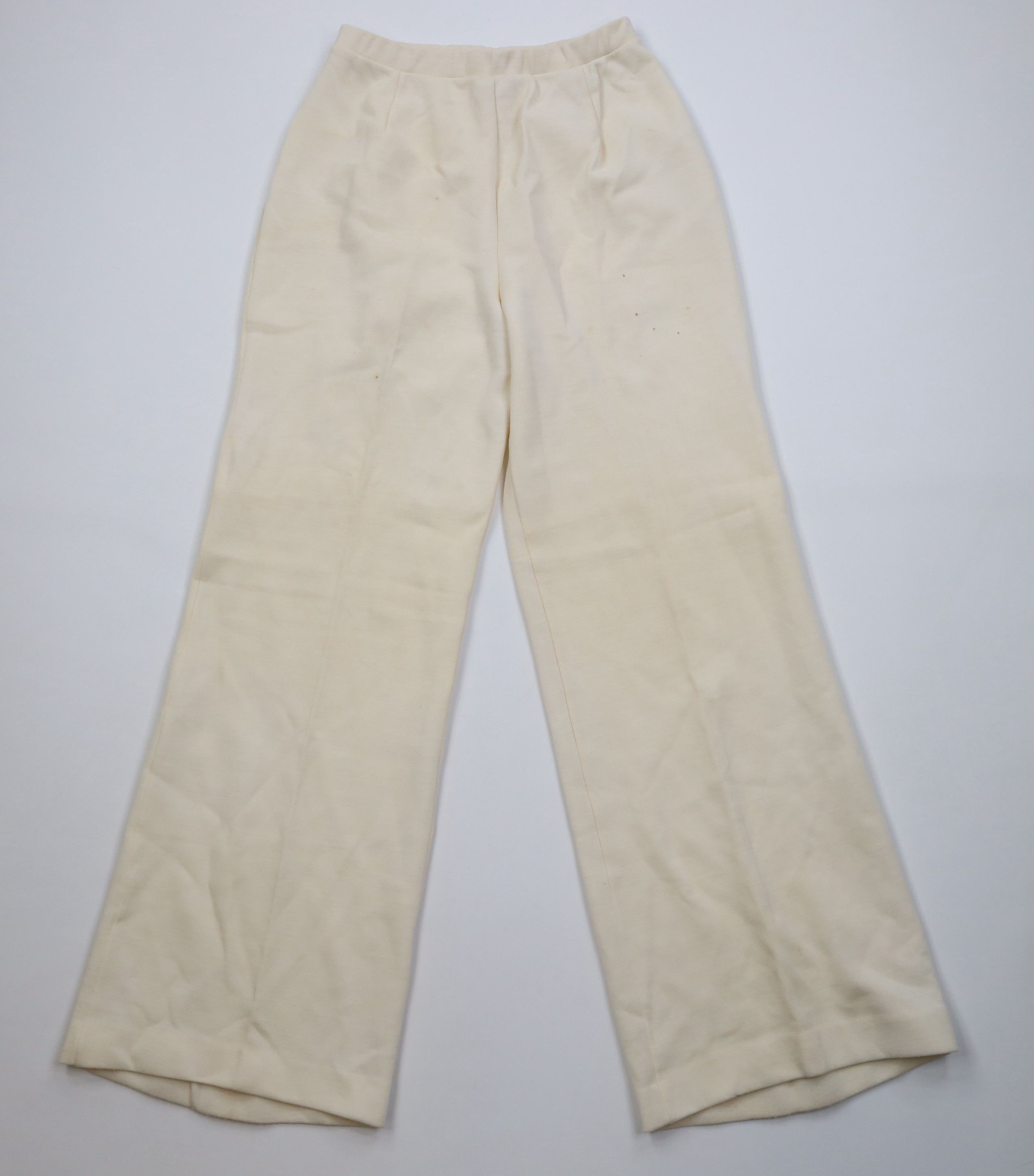 Vintage Vintage 70s Streetwear Wool Bell Bottoms Pants Cream USA Size 36" / US 14 / IT 50 - 1 Thumbnail