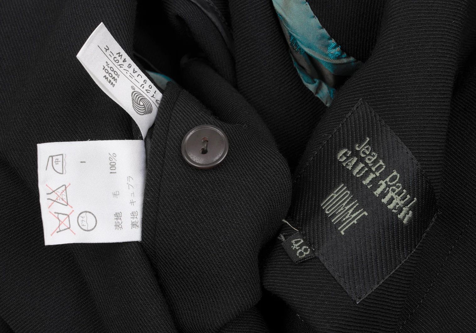 Jean Paul Gaultier Wool Lapel Design Fly Front Jacket in Black Size 48 Size US M / EU 48-50 / 2 - 16 Thumbnail