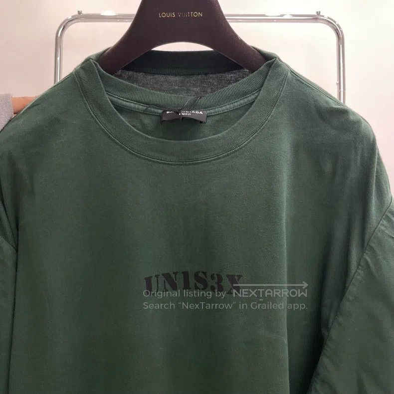 Other Balenciaga Green Printed Chest Logo Short Sleeve Size US S / EU 44-46 / 1 - 3 Thumbnail