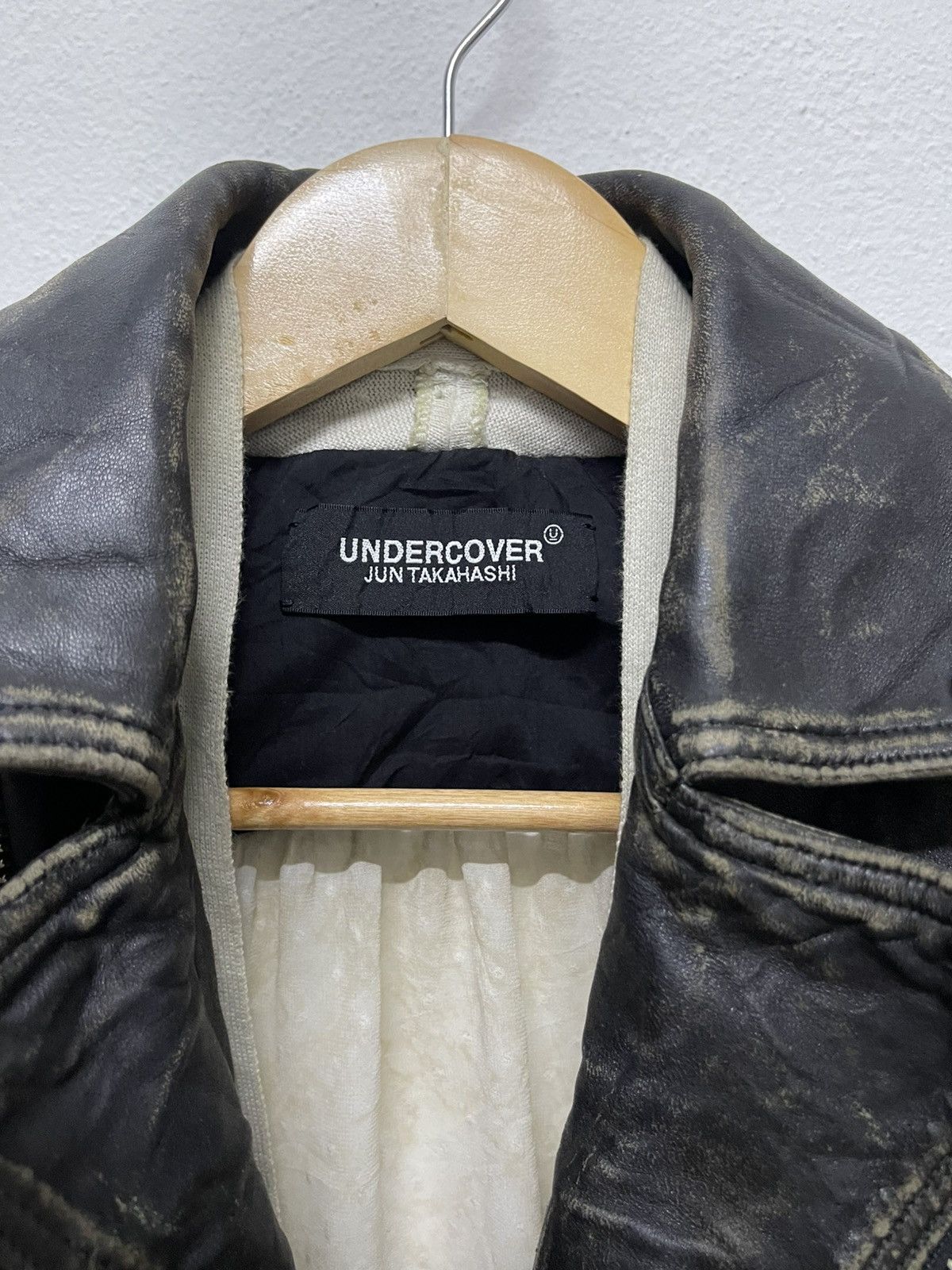 Undercover SS 21 UNDERCOVER LEATHER MIX KNIT RIDERS JACKET RARE Size US S / EU 44-46 / 1 - 9 Thumbnail