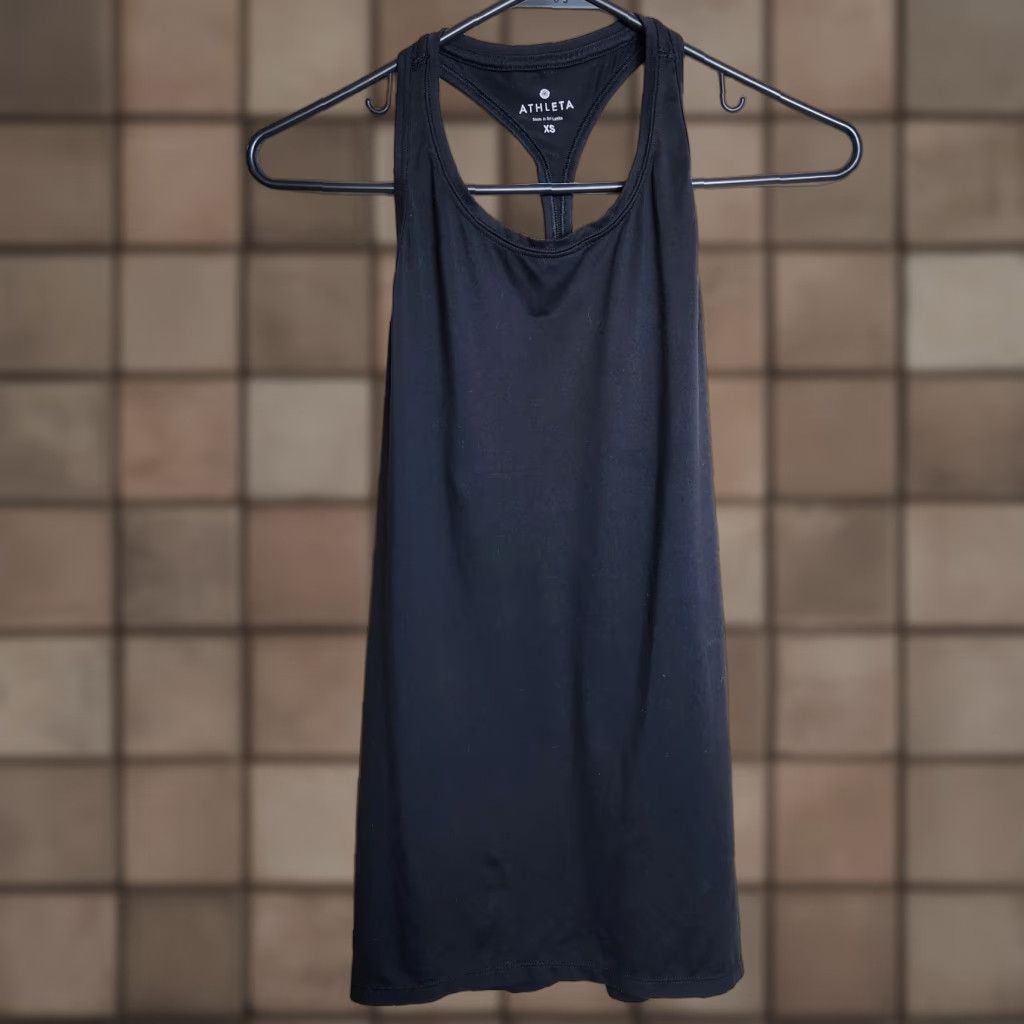 Athleta Athleta Womens Black Narrow Racerback Tank Top XS 631416 Size XS / US 0-2 / IT 36-38 - 1 Thumbnail