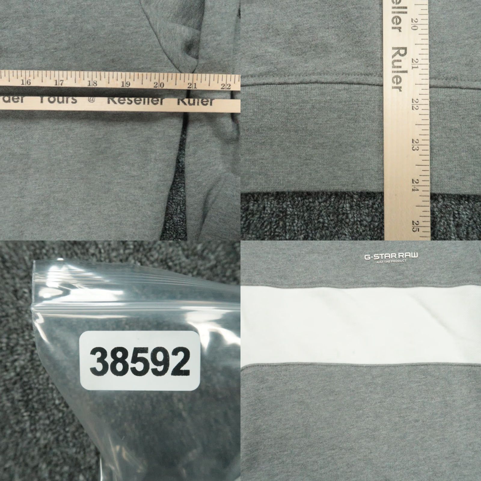 G-Star G Star Raw Sweatshirt Men M Gray White Hamburder Logo Long Sleeve Crew Regular Fit Pullover Sweatshirt - Mens Size US M / EU 48-50 / 2 - 8 Thumbnail