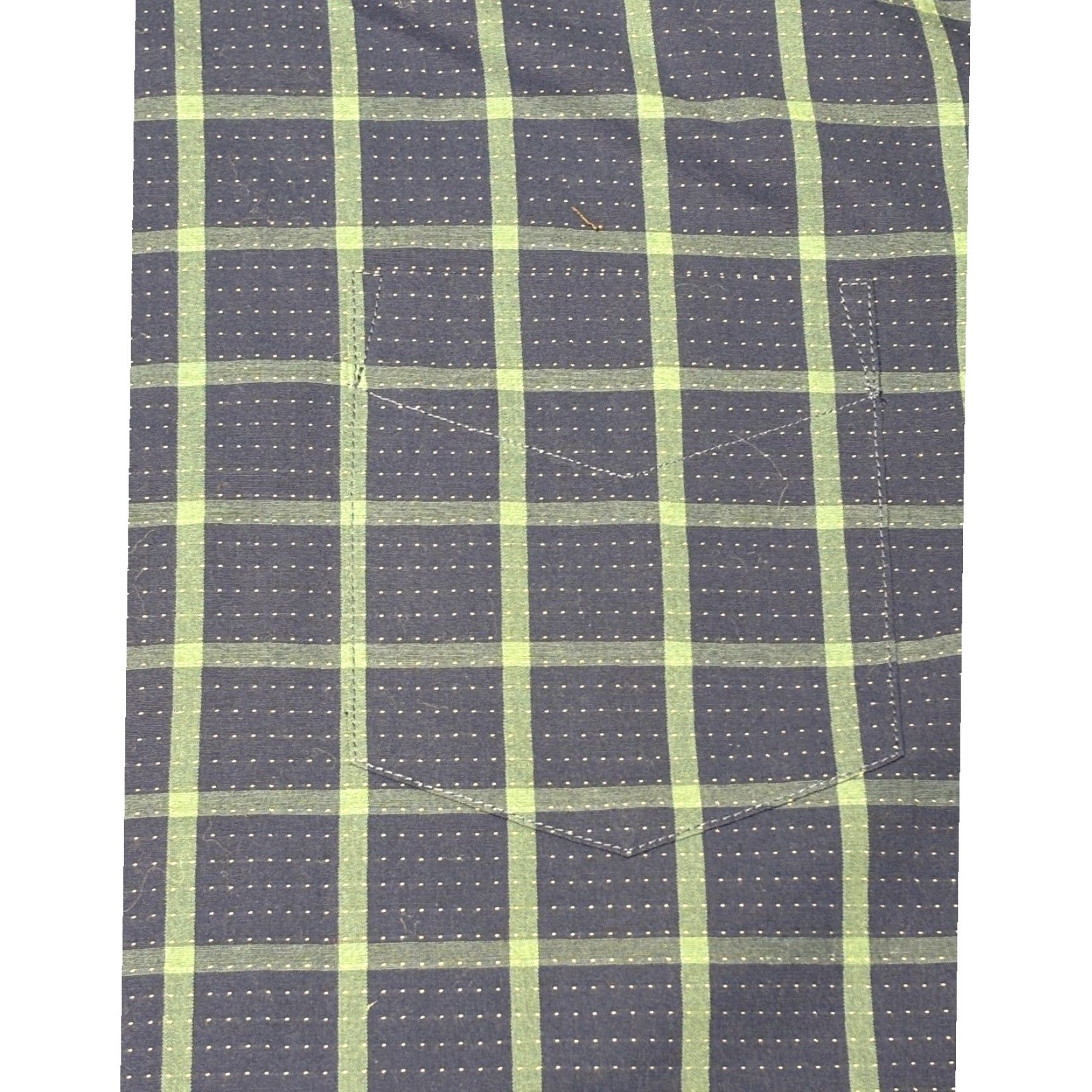 UNTUCKit UNTUCKit Men's XXL Slim Fit Blue Green Plaid Long Sleeve Cotton Button-Up Shirt Size US XXL / EU 58 / 5 - 2 Thumbnail