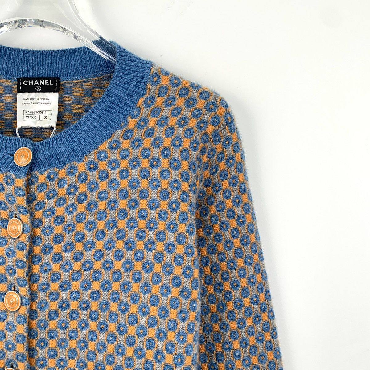 Chanel Chanel Colorblocked Cashmere Crew Neck Cardigan Size S / US 4 / IT 40 - 3 Thumbnail