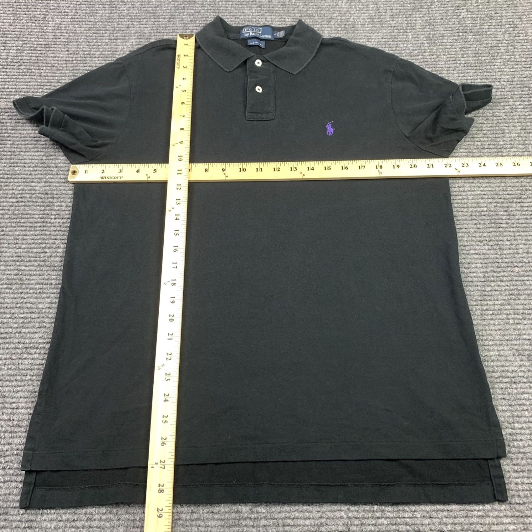 Polo Ralph Lauren Polo Ralph Lauren Polo Black Custom Fit Short Sleeve Embroidered Pony Shirt Mens Large Size US L / EU 52-54 / 3 - 4 Thumbnail