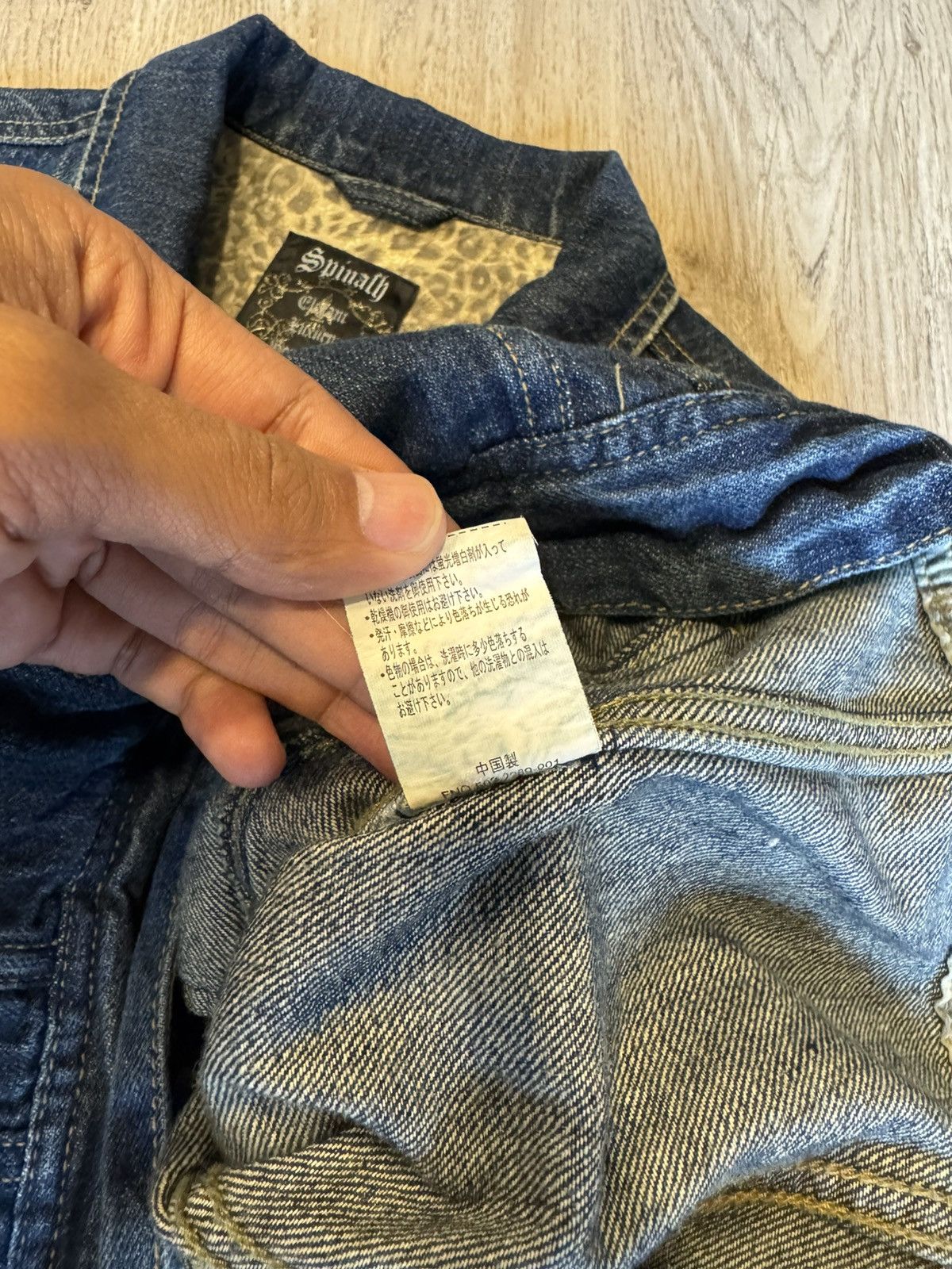 Japanese Brand DISTRESSED DENIM JACKET BY SPINALH LIKE LGB STYLE Size US L / EU 52-54 / 3 - 11 Thumbnail