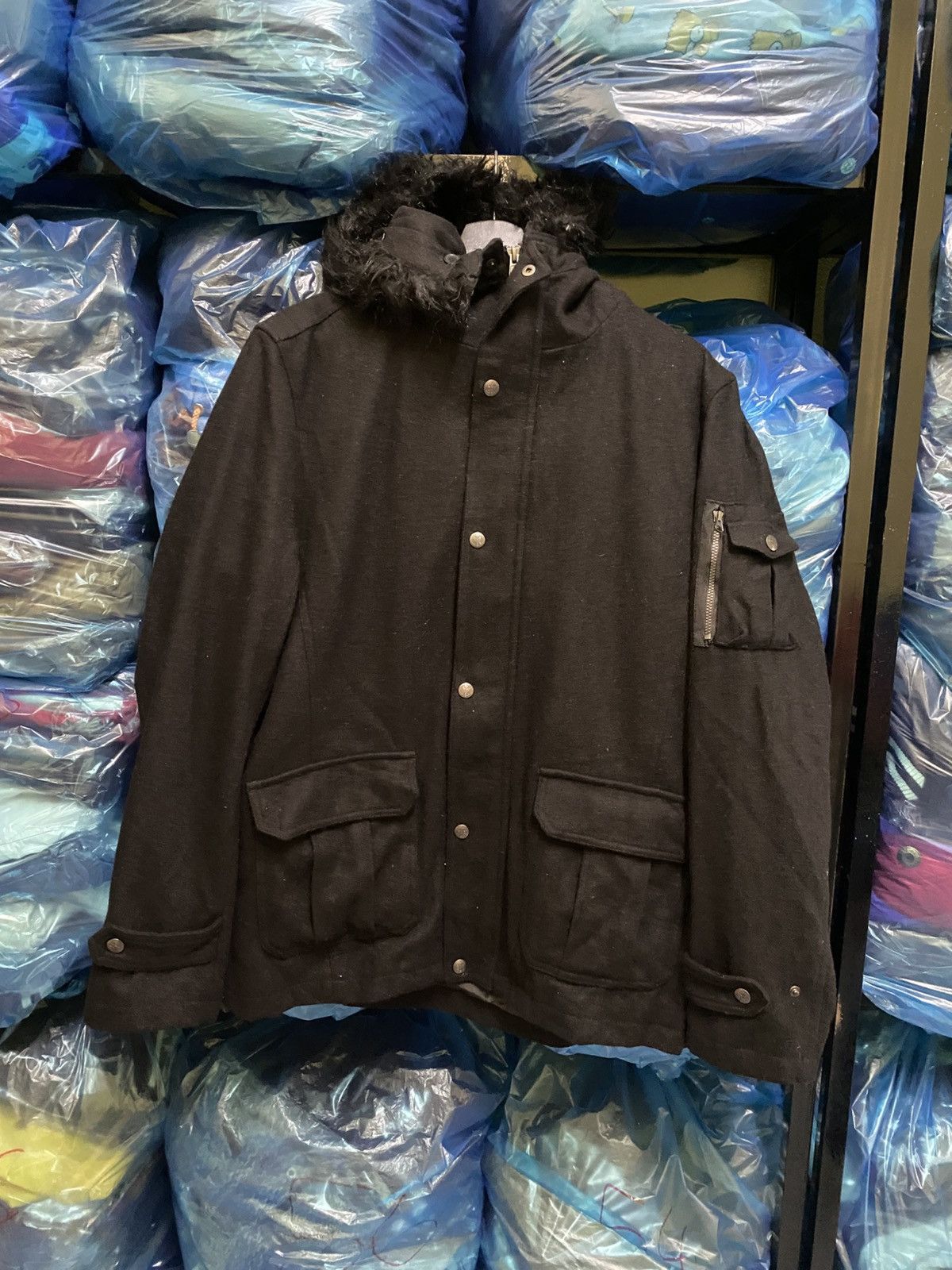 VINTAGE Y2K VON DUTCH FUR HOODIE