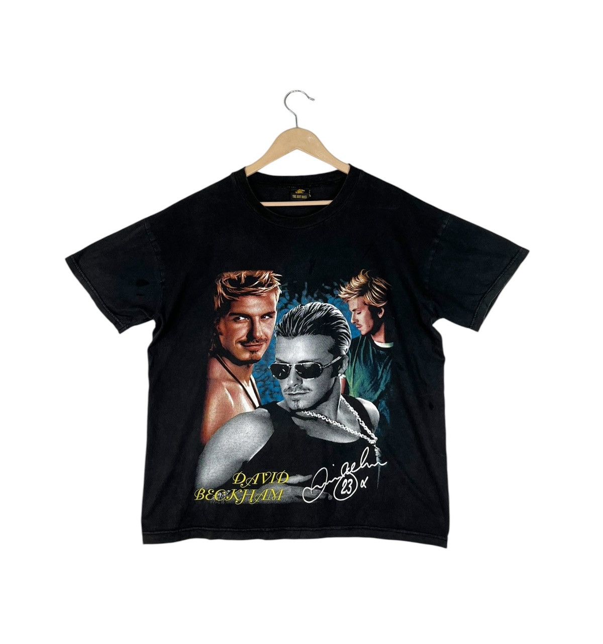 Vintage Vintage David Beckham Miror Print T Shirt Size US L / EU 52-54 / 3 - 1 Thumbnail
