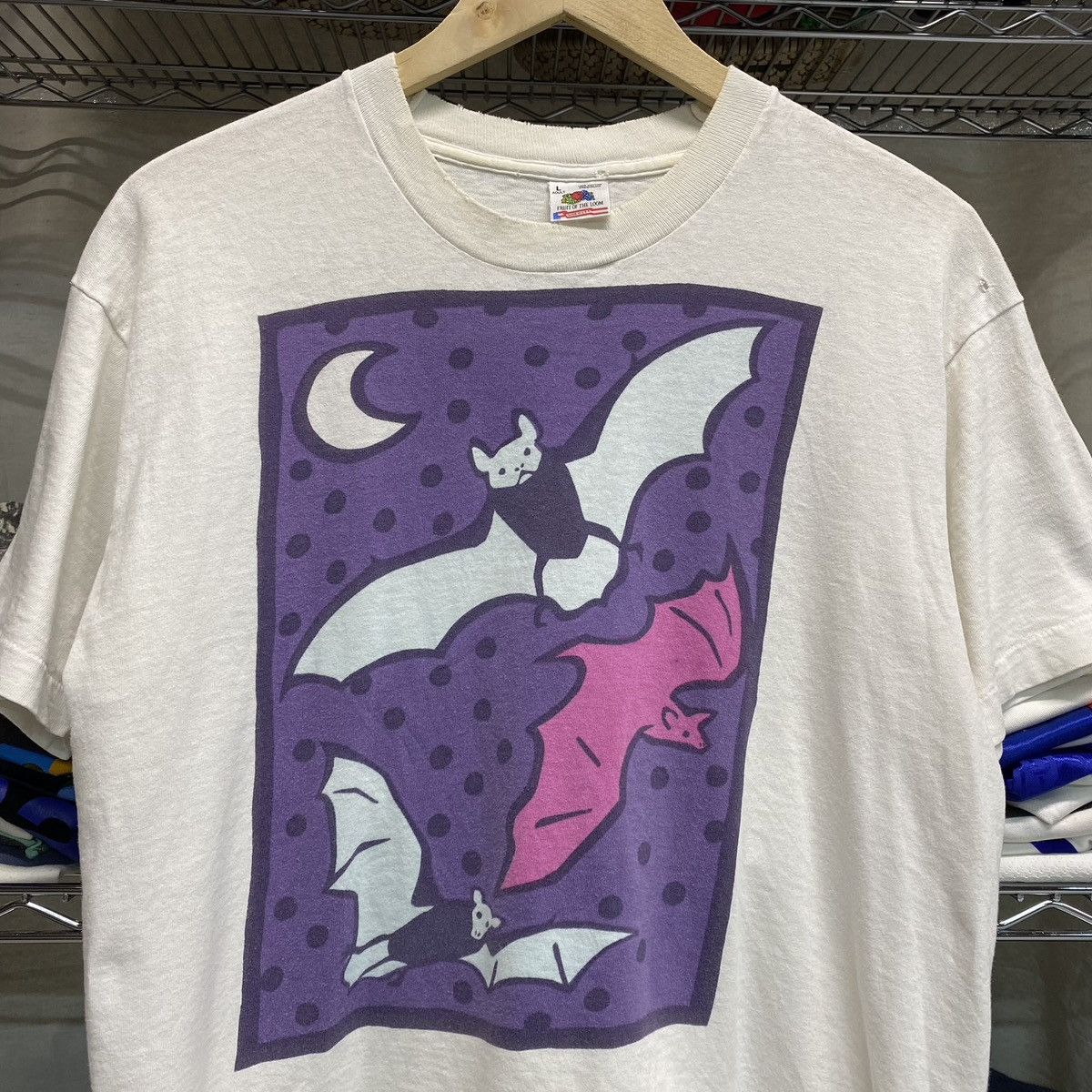 Vintage Crazy Vintage 1990s bat tshirt animal nature print Size US L / EU 52-54 / 3 - 1 Thumbnail