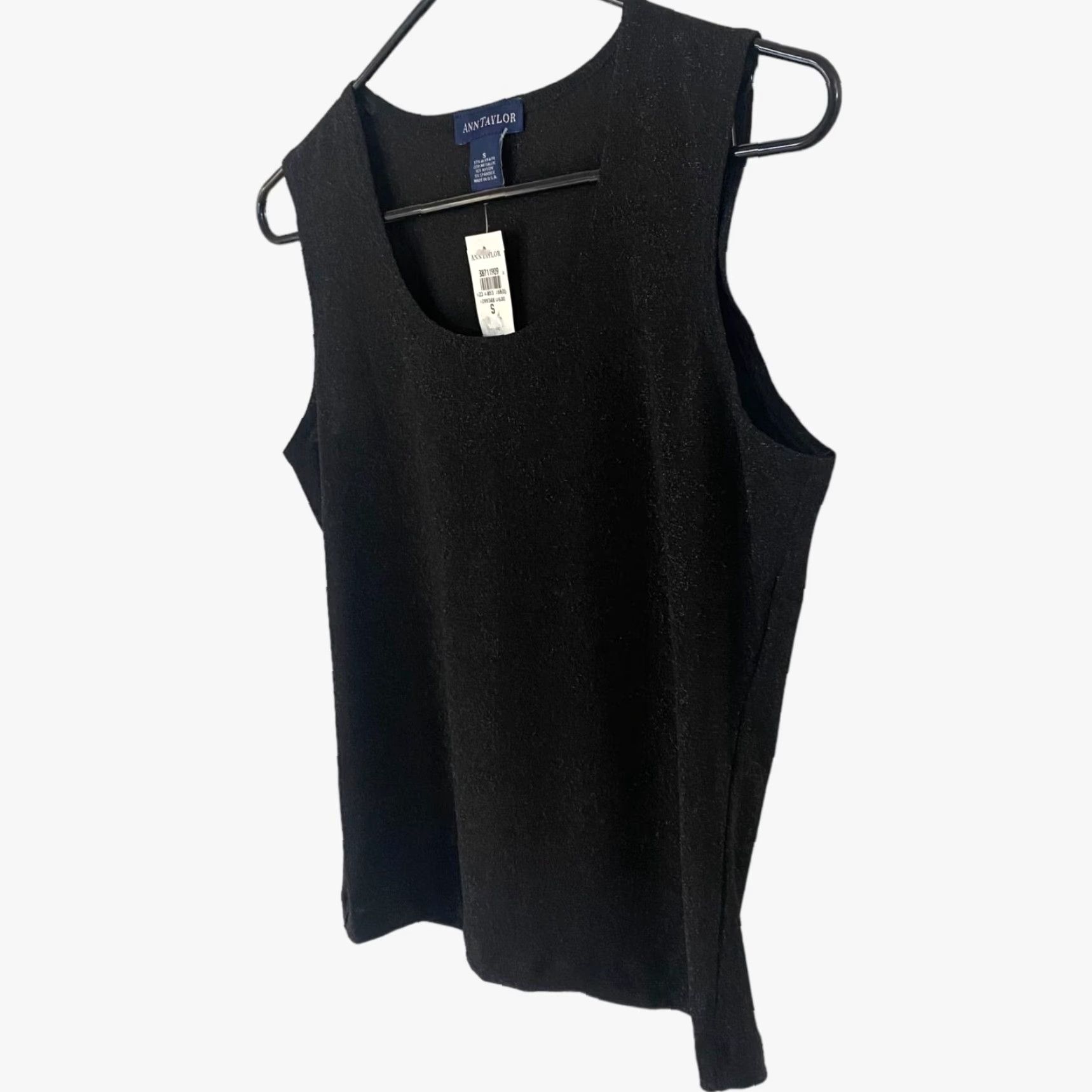Ann Taylor Ann Taylor Shimmer Glitter Tank Top Womens Size Small Black Metallic Sparkle New Size S / US 4 / IT 40 - 2 Thumbnail