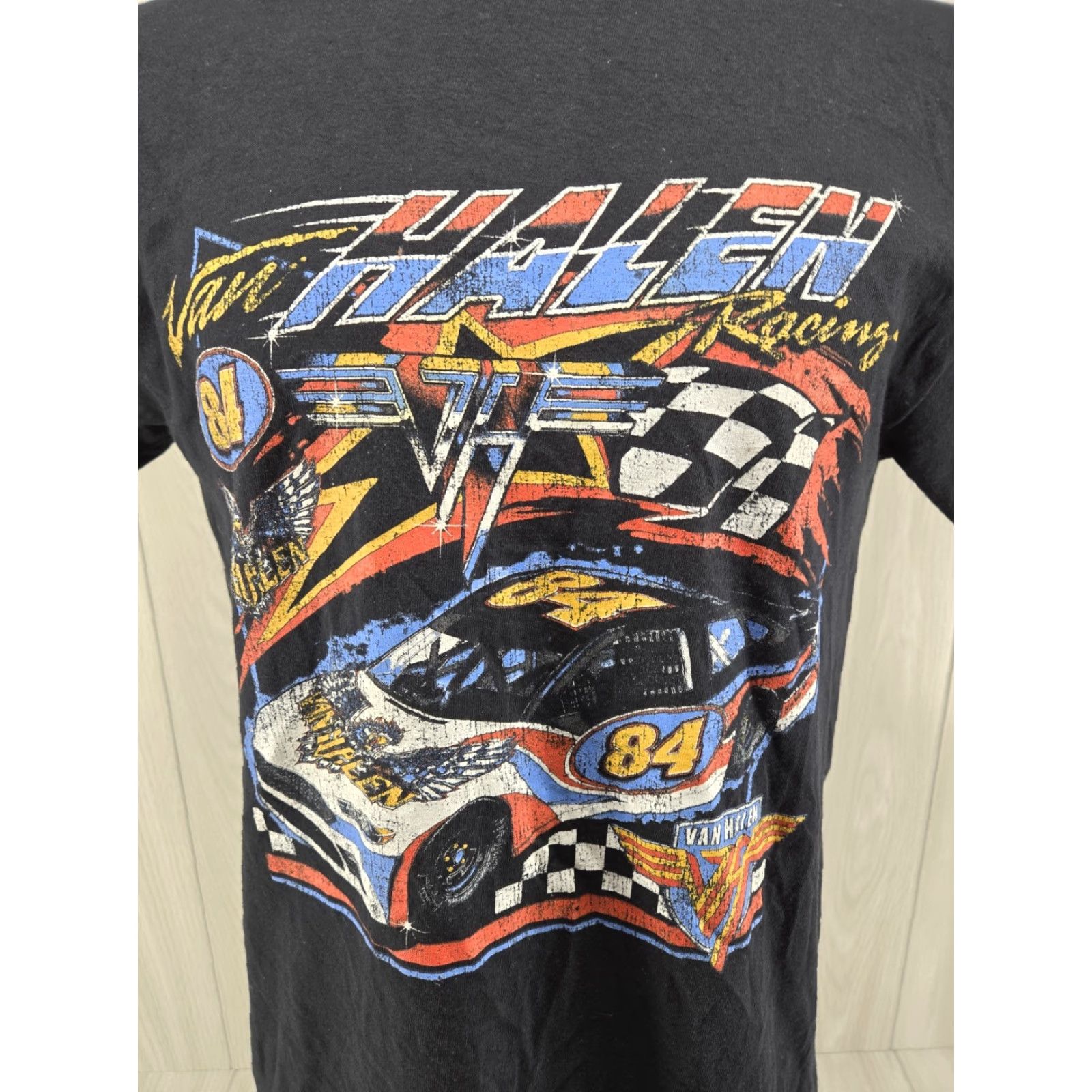Etro VINTAGE Van Halen Racing 84 T-Shirt Black Retro Size Medium Men Short Sleeve Cotton Graphic Print 90s Band Music Retro Size US M / EU 48-50 / 2 - 4 Thumbnail