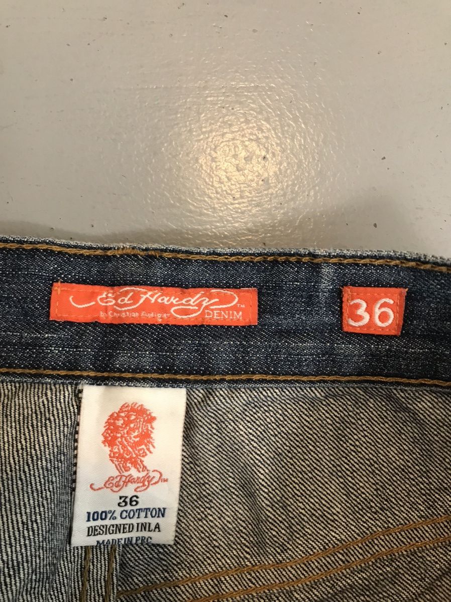 Ed Hardy × Vintage Vintage Ed hardy embroidered denim Size US 34 / EU 50 - 7 Thumbnail