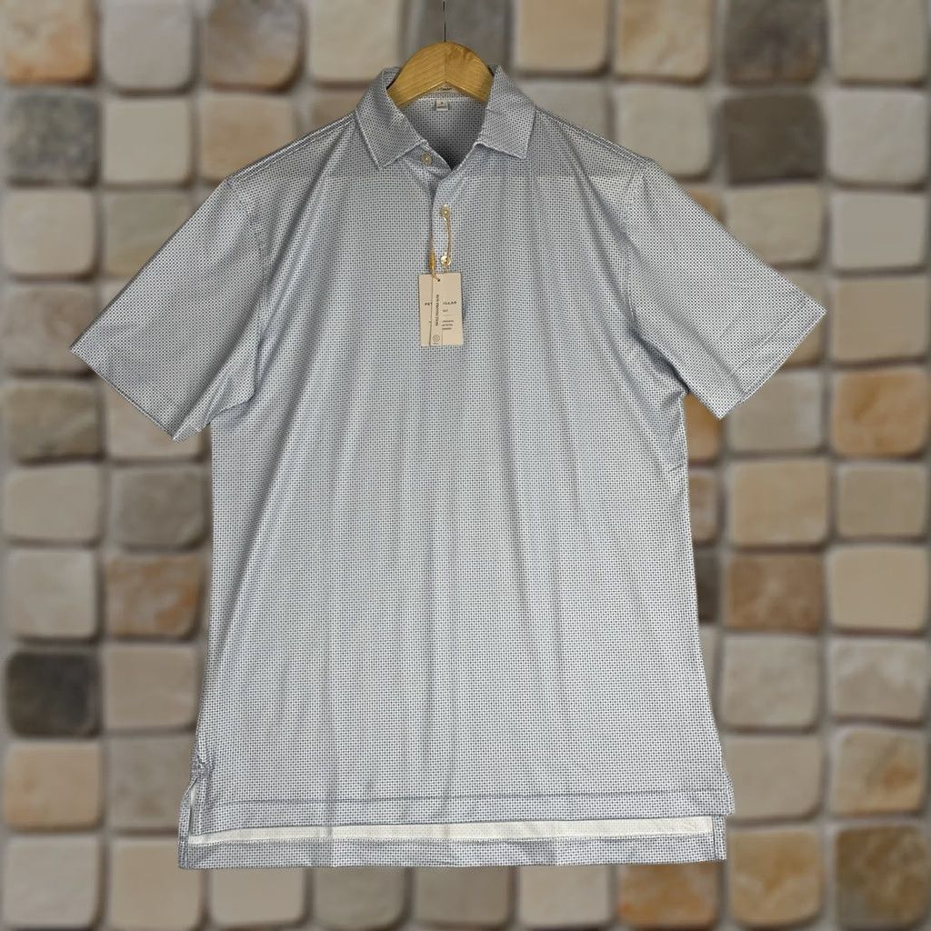 Peter Millar VINTAGE Peter Millar Summer Comfort Polo Shirt Small Men Blue Geometric Short Sleeve Collared Golf Stretch Geometric Size US S / EU 44-46 / 1 - 1 Thumbnail