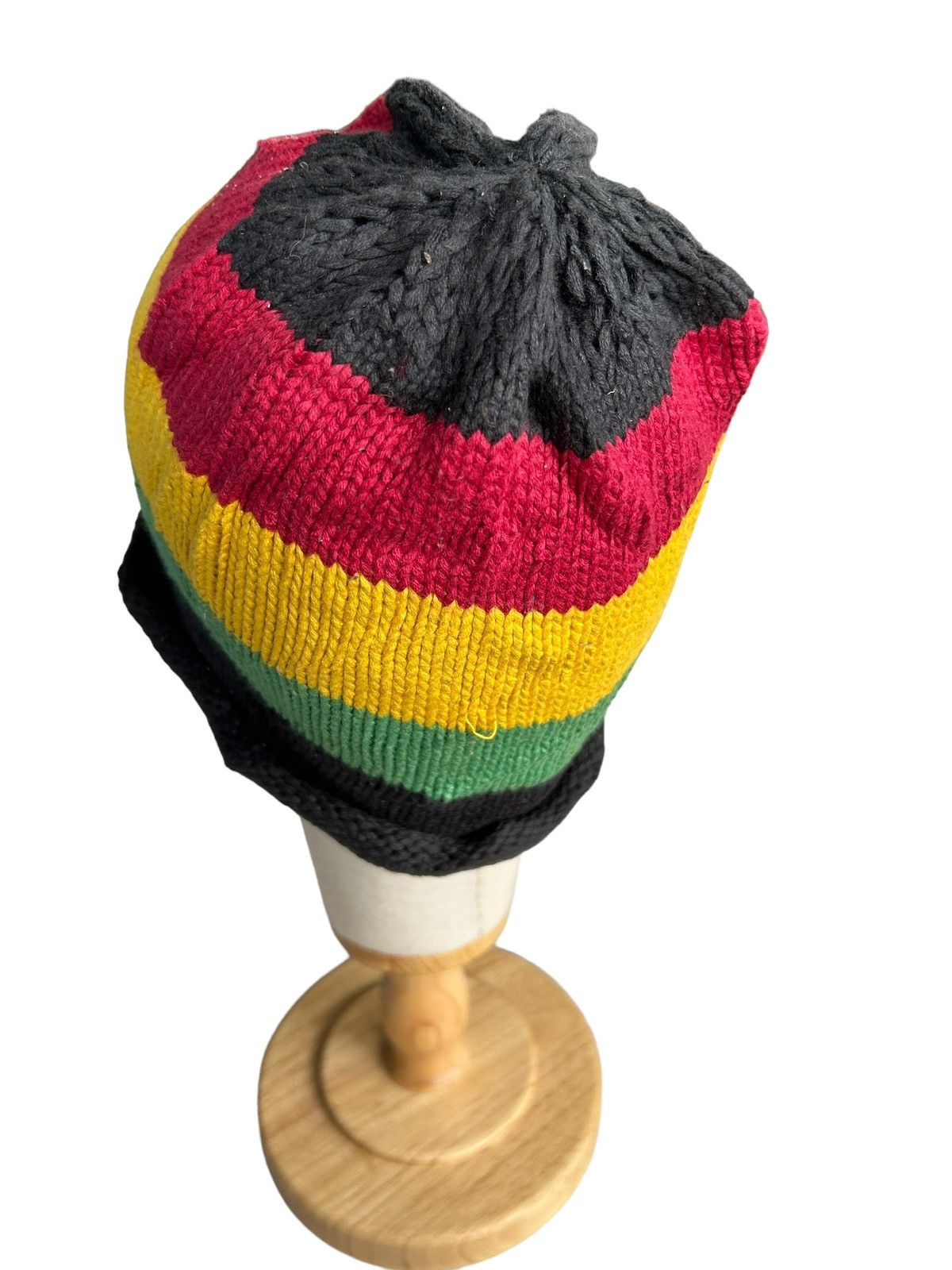 Japanese Brand Handmade Crochet Knitted Rasta Bob Marley Beanie Hats Size ONE SIZE - 4 Thumbnail
