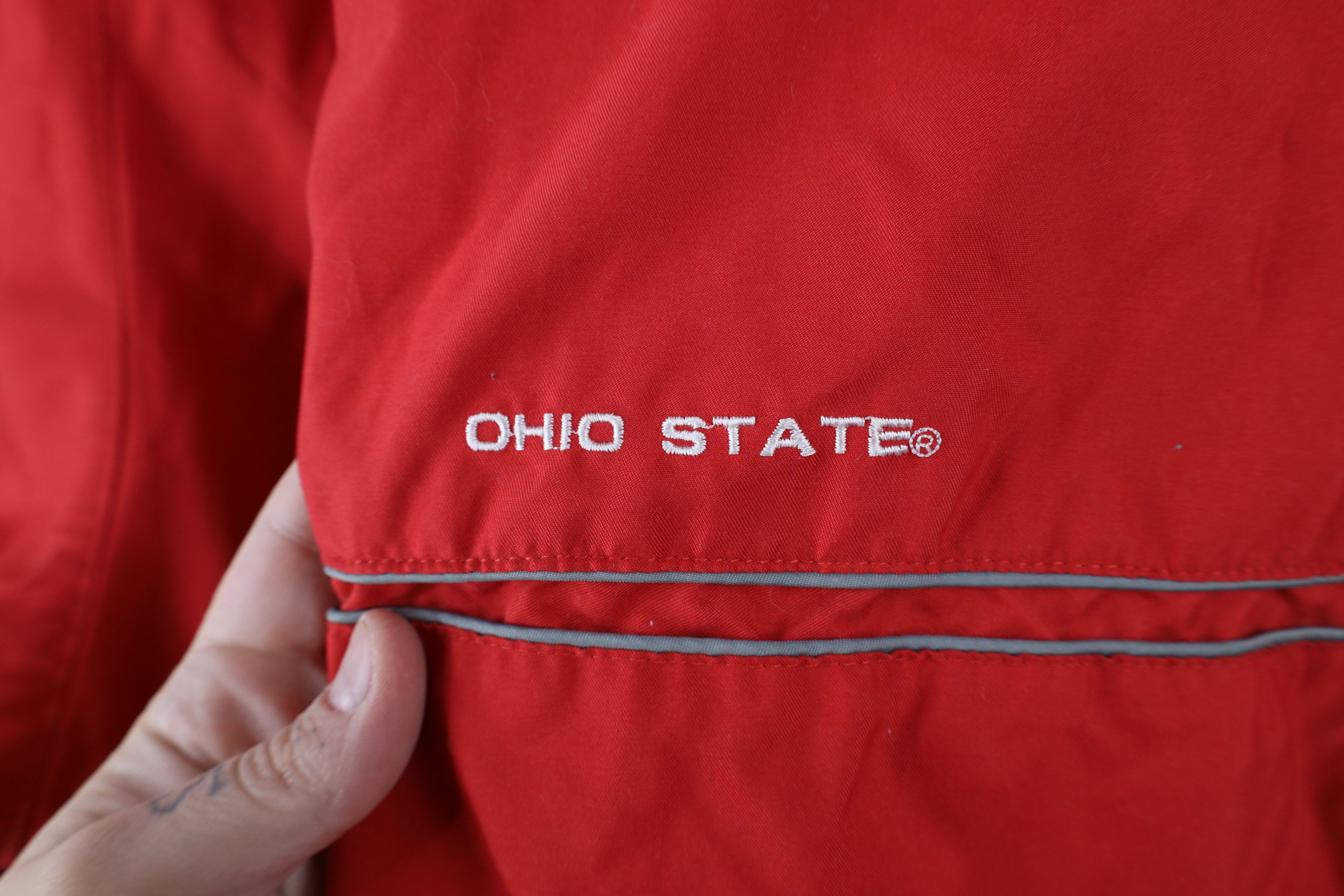 Vintage Vintage 90s Ohio State University Hooded Pullover Jacket Size US XL / EU 56 / 4 - 12 Thumbnail