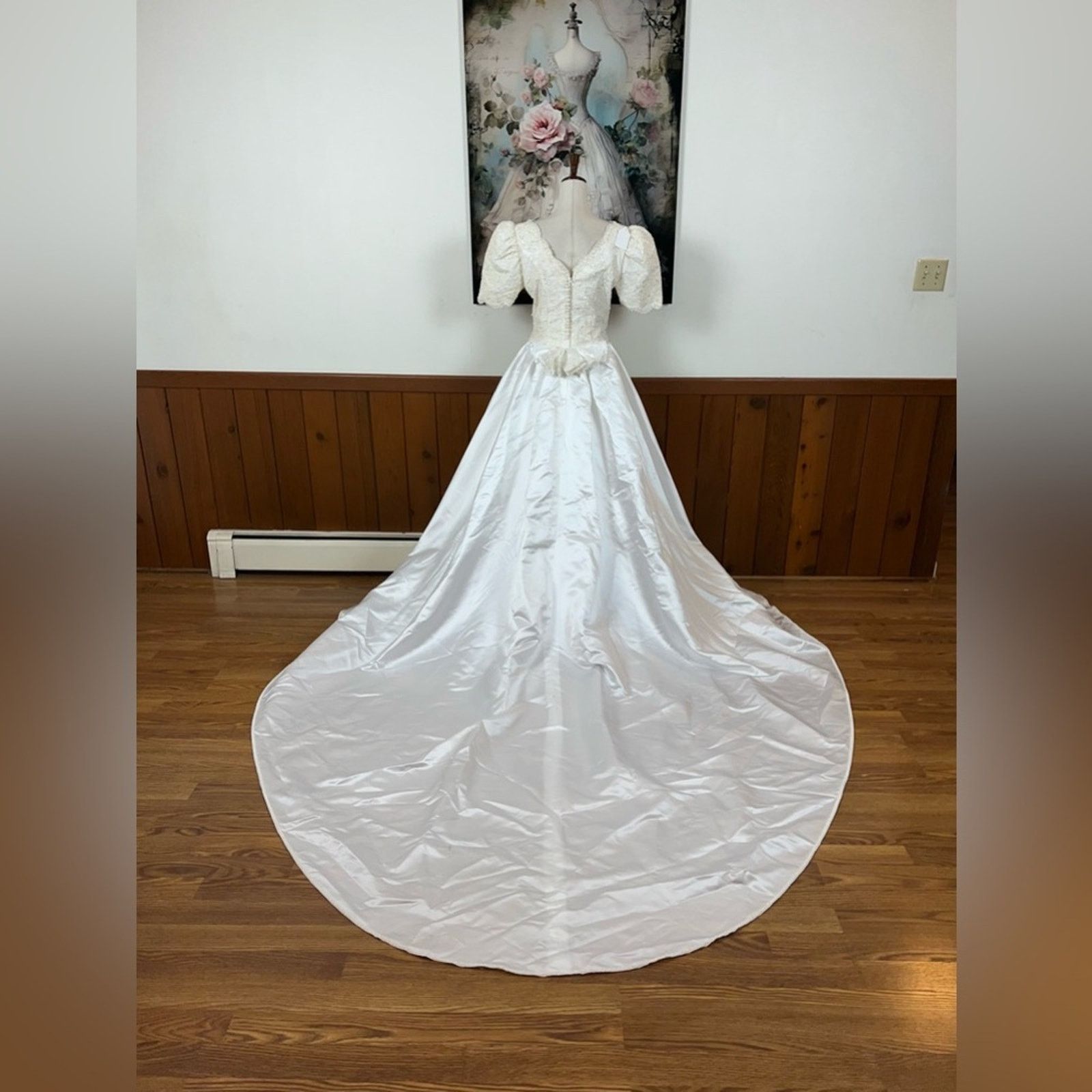 Vintage Beautiful Vintage 1980s/90s Wedding Gown! Size L / US 10 / IT 46 - 5 Thumbnail