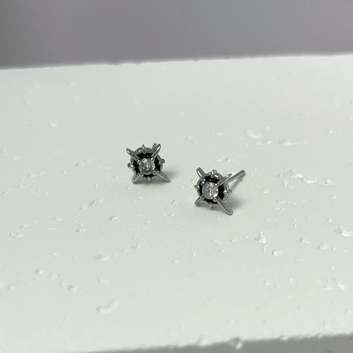 Other 925 Silver Plated CZ Star Stud Earrings for Men Women Size ONE SIZE - 4 Thumbnail