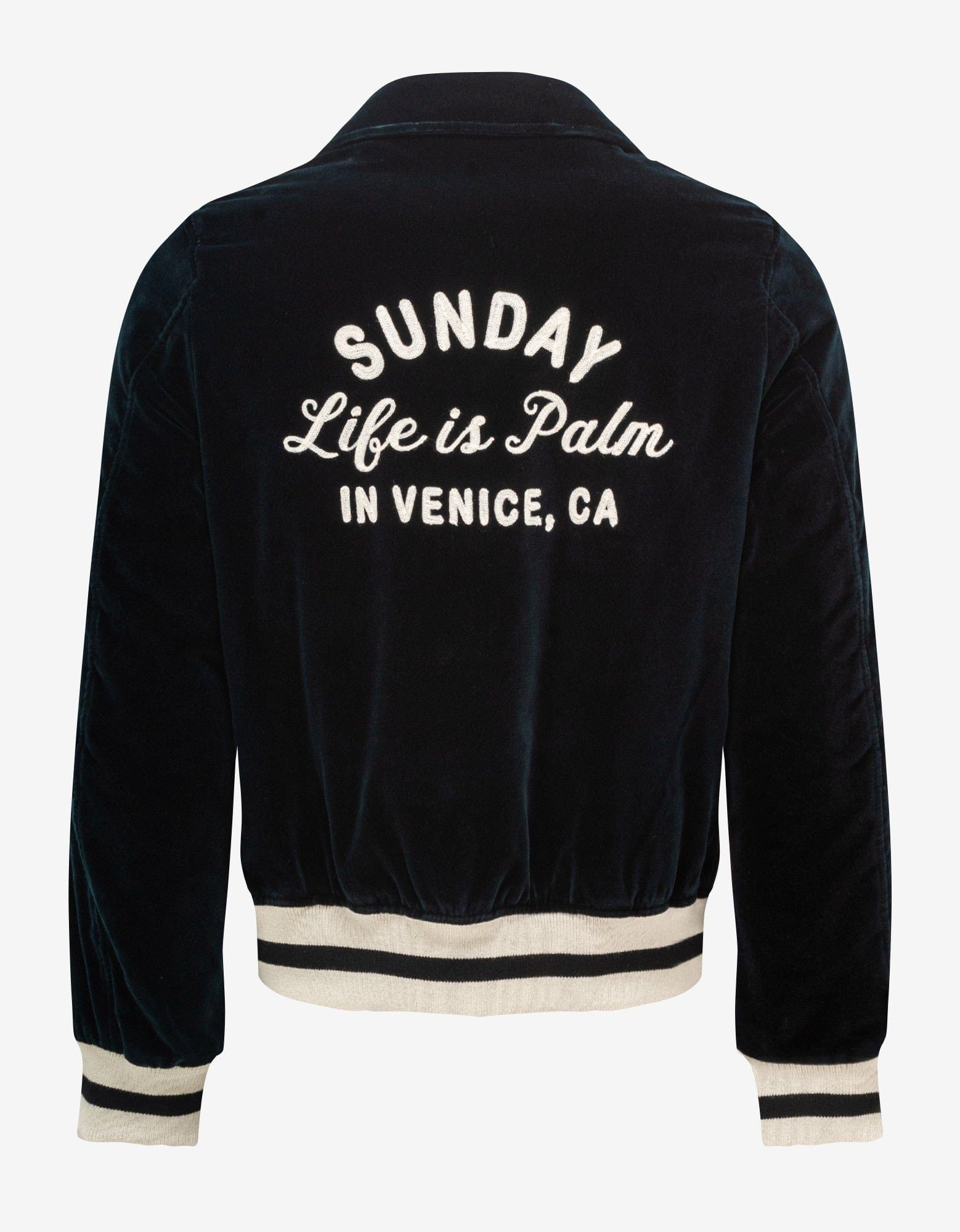 Palm Angels Palm Angels Blue Sunday Baseball Jacket Size US XL / EU 56 / 4 - 2 Thumbnail