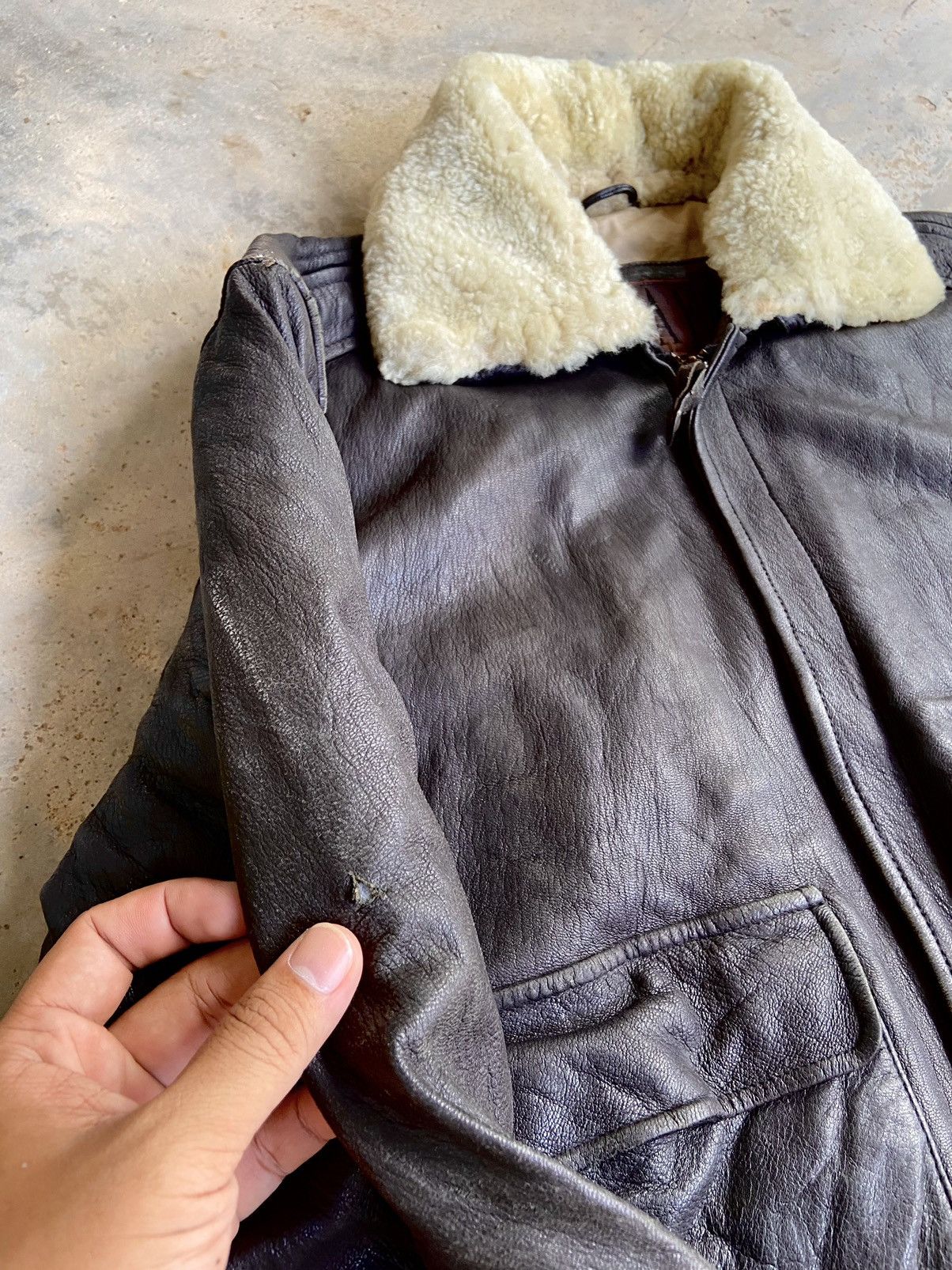 Leather Vintage DAF leather jacket Size US M / EU 48-50 / 2 - 7 Thumbnail