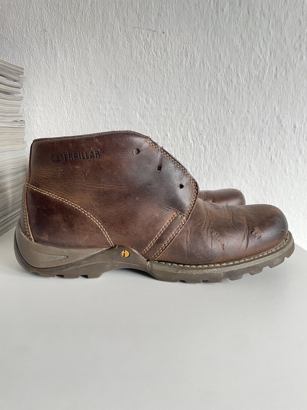 Caterpillar Caterpillar Distressed Leather Work Boots Patina size 46 Size US 12.5 / EU 45-46 - 10 Thumbnail